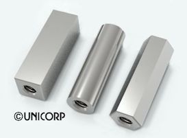 Standoffs by UNICORP Standard/Metric-Stock/Custom, Hex/Round/Square/28  finishes- Official Site